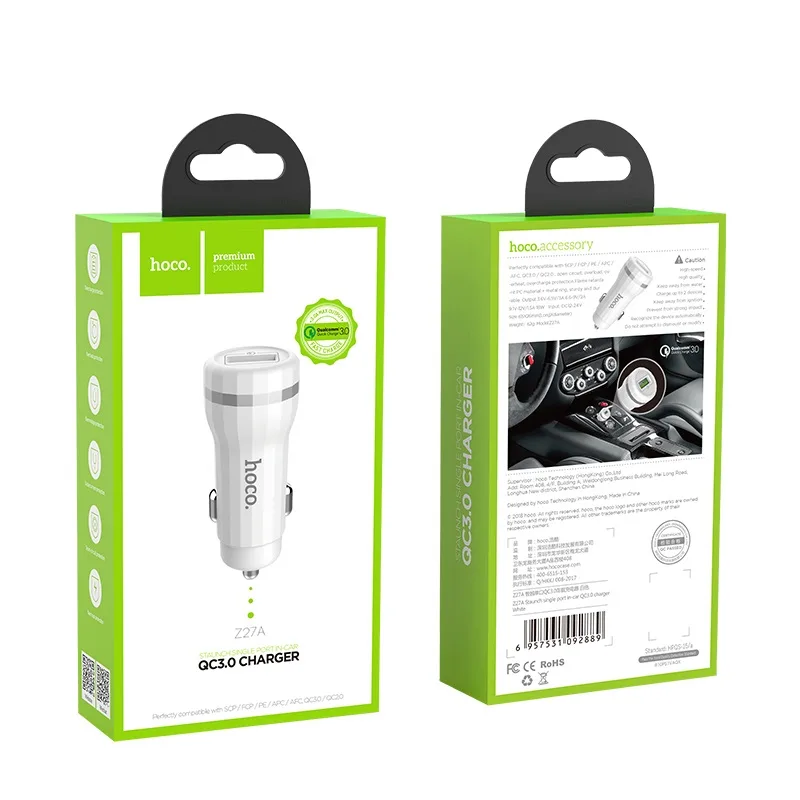 Hoco Z27A Staunch single port in-car QC3.0 charger