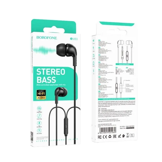 Borofone BM83 Craft universal earphones with mic