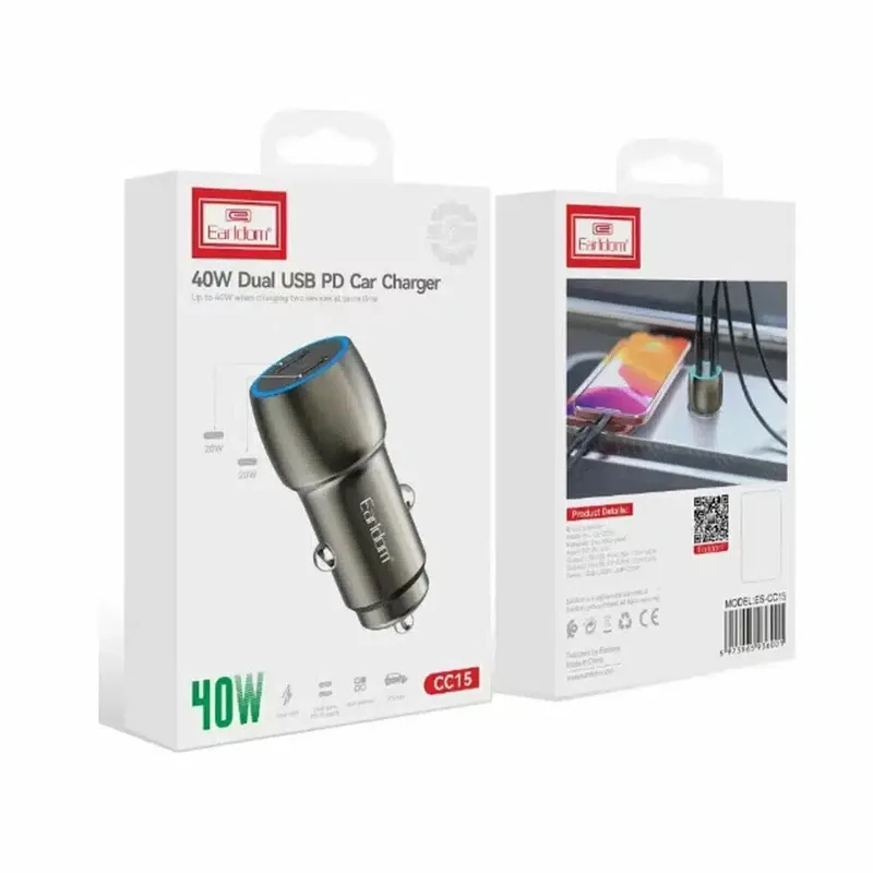Earldom 40W Dual USB PD Car Charger CC15