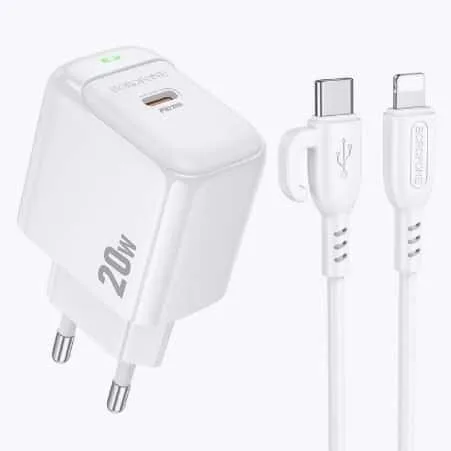 Borofone BAS43A Potential single-port PD20W charger set(C to iP)(EU)