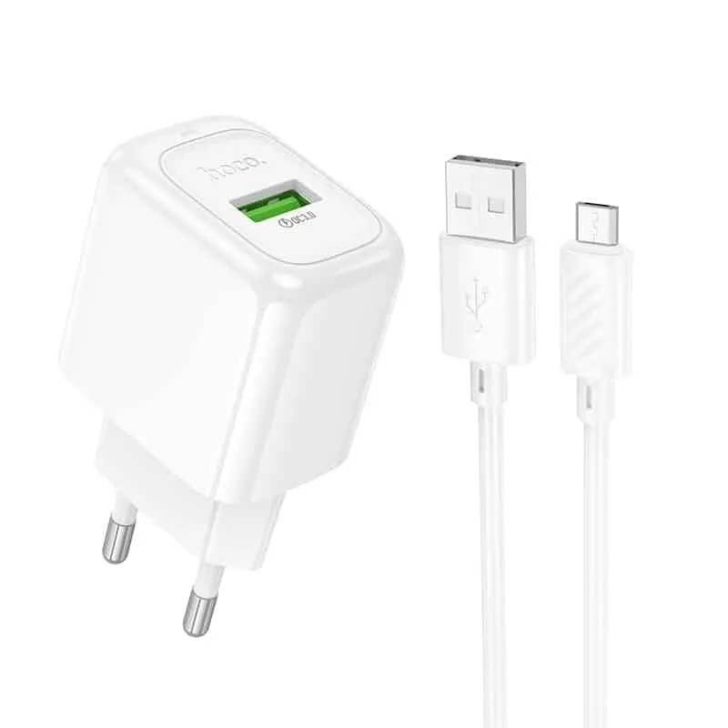 Hoco CS52A Surplus single-port QC3.0 charger set(Micro)(EU)