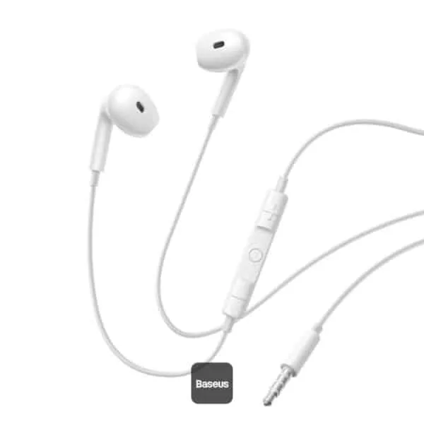 OS-Baseus Encok HZ19 Wired Earphones Moon White