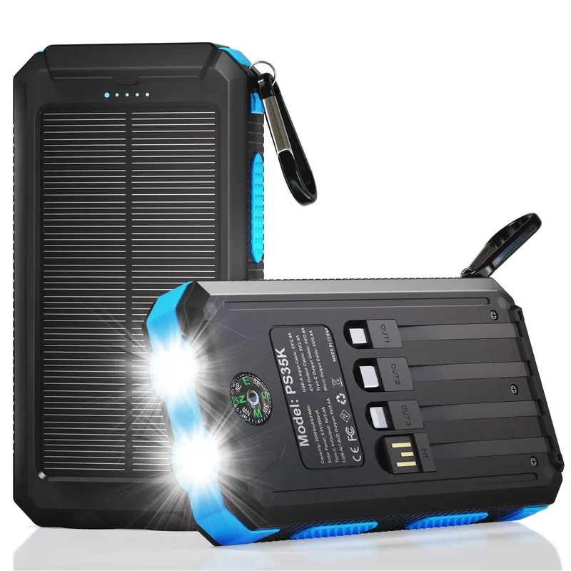 Power Bank Fast Charger With Solar Pannel