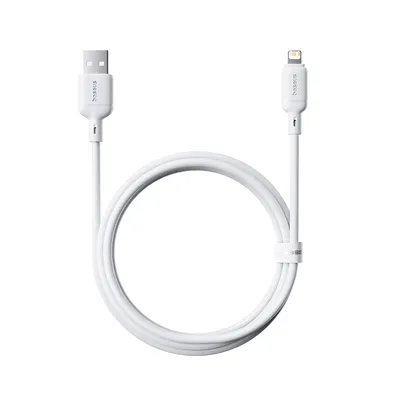 OS-Baseus Silky Series Fast Charging Cable USB to iP 2.4A 2m Moon White
