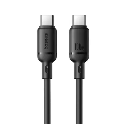OS-Baseus Silky Series Fast Charging Cable Type-C to Type-C 100W 1m Cluster Blac