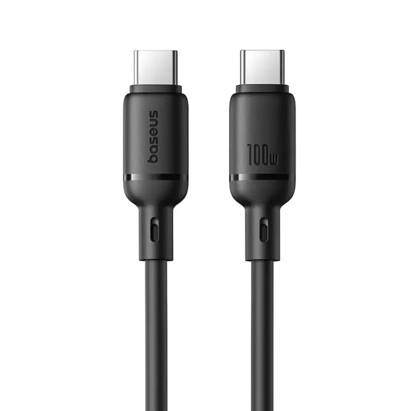 OS-Baseus Silky Series Fast Charging Cable Type-C to Type-C 100W 2m Cluster Black
