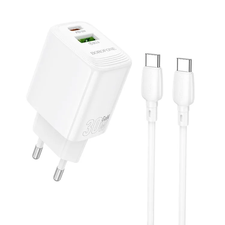 Borofone BN29 Fuente PD30W+QC3.0 charger(EU) white