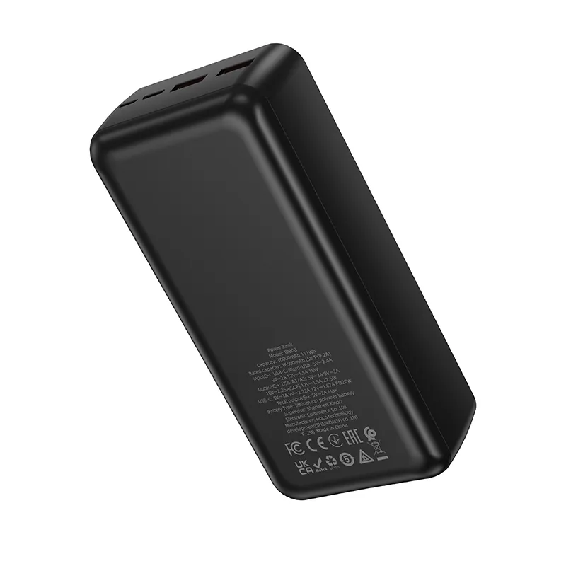 Borofone BJ80B Clever 22.5W+PD20W fully compatible power bank(30000mAh) black