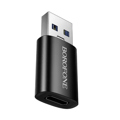 Borofone BV26B USB male to Type-C female USB3.0 adapter black