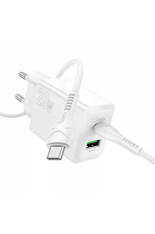 Hoco N69 Nuevo PD20W+QC3.0 charger(EU) white