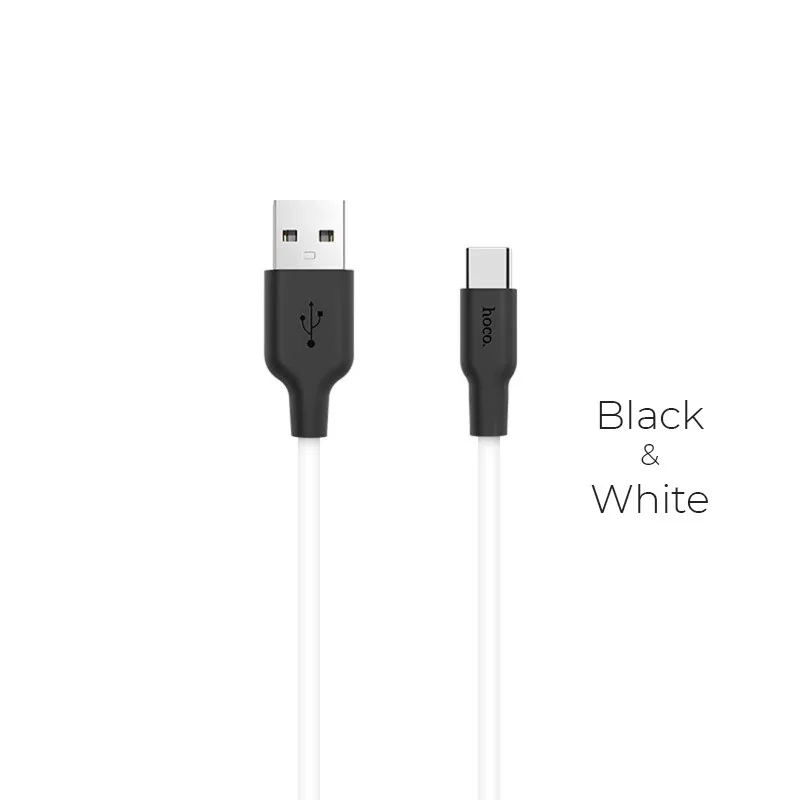 Hoco X21 Silicone Type-C charging cable black＆white