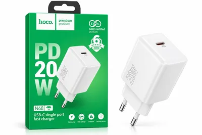 Hoco N68 Nuevo single port PD20W charger(EU) white