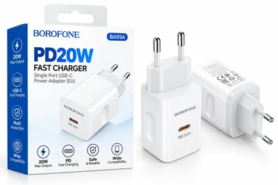 Borofone BA99A Breeze single port PD20W charger(EU) white