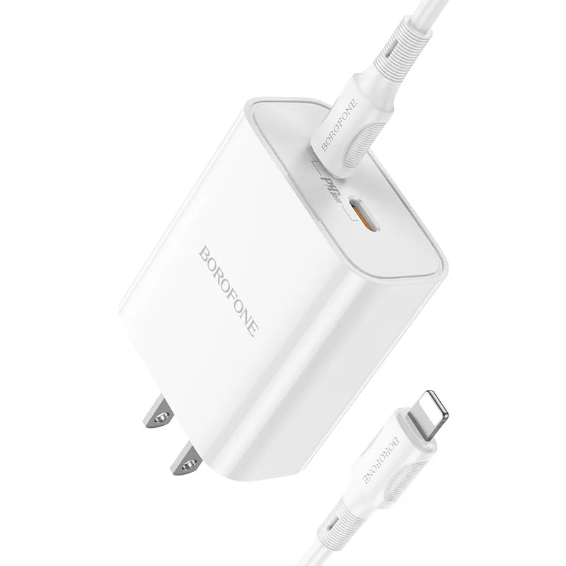 Borofone BAS73A Source single port PD20W charger set(C to C)(EU) white