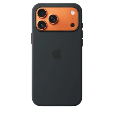 სილიკონის ქეისი iPhone 17 Pro Max-ისთვის, შავი