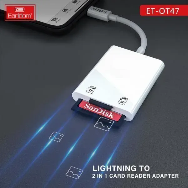 Earldom Lighting To 2in1 Card REader ADapter OT47