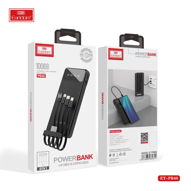 Earldom 4in1 3a Power Bank PB67 10 000Mah