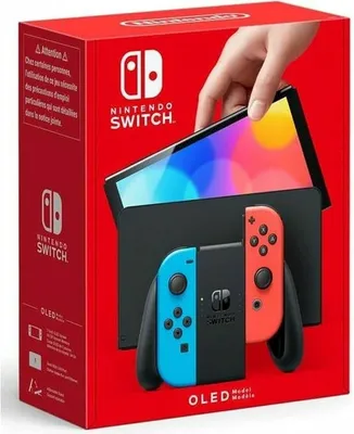 Nintendo Switch - OLED Model with Neon Red & Neon Blue Joy-Con