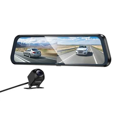 Hoco DV16 9.66-inch streaming media driving recorder(dual-channel with rear came
