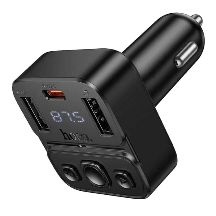 Hoco E87 Delta 35W(1A1C) car BT FM transmitter black