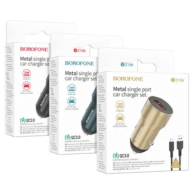 Borofone BZ19A Wisdom single port QC3.0 car charger