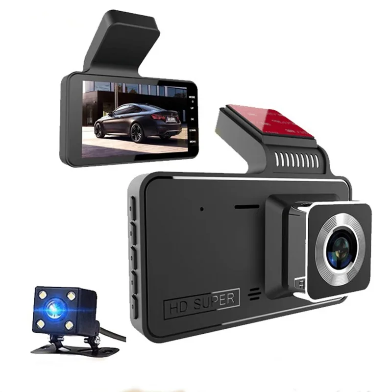 Dual Lens Vehicle Blackbox DVR შუშაზე მიწებვით