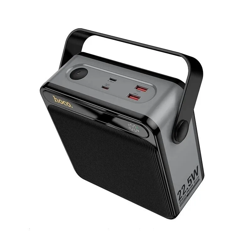 Hoco J161 Power 22.5W+PD20W fully compatible power bank with lighting(80000mAh) black and gray