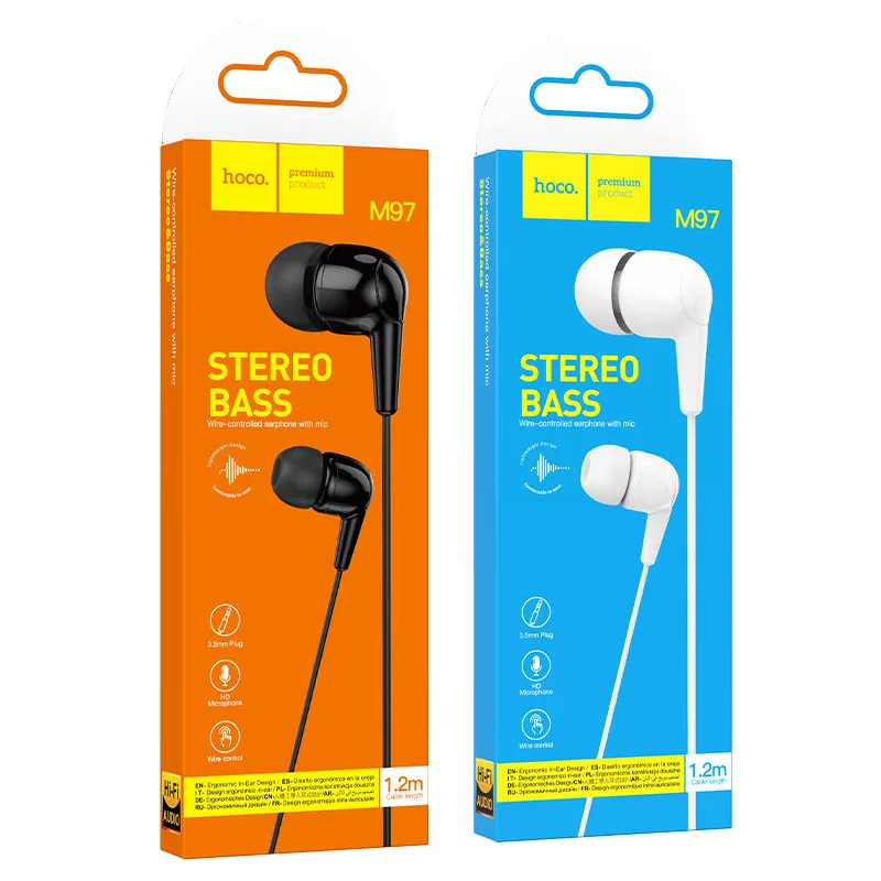 Hoco M97 Enjoy universal digital earphones with microphone Type-C black
