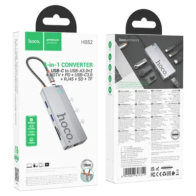 Hoco HB52 Wow 8-in-1 multi-function converter(HDTV+RJ45+SD/T