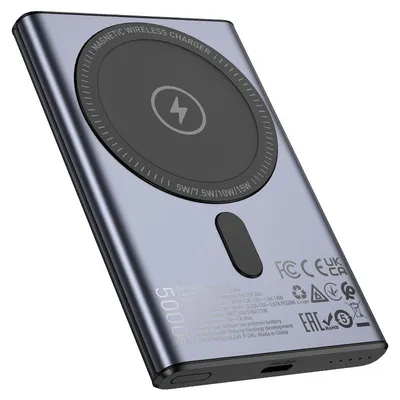 Hoco Q32 Bird PD20W wireless magnetic power bank(5000mAh) metal gray