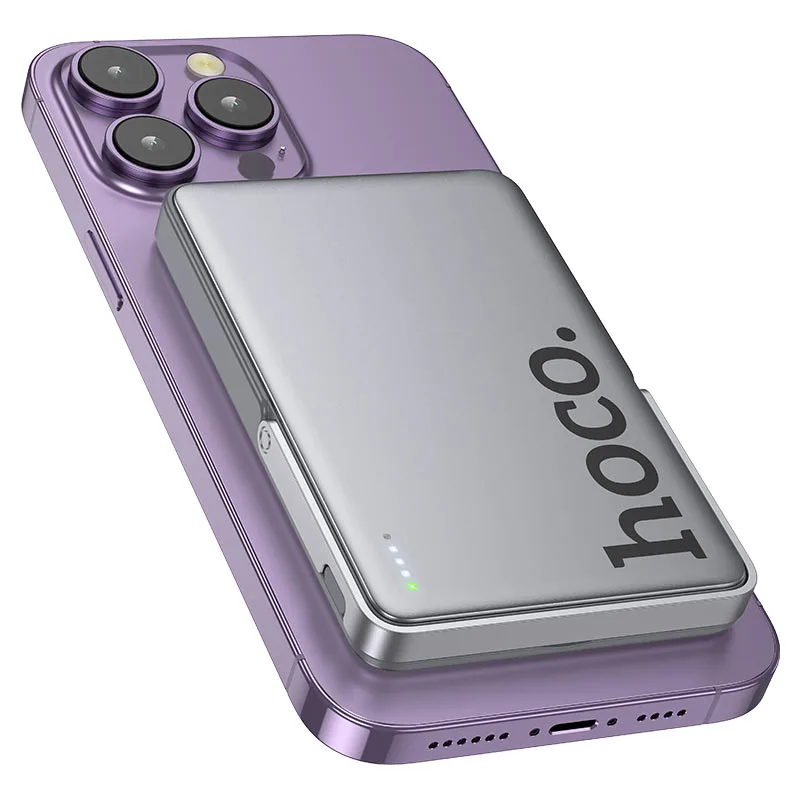 Hoco Q36 Sunlight PD20W power bank magnetic suction+holder(5000mAh) metal grey