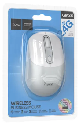 Hoco GM28 2.4G business wireless mouse white gray