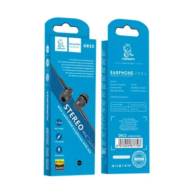 Vdenmenv Stereo Wire-Controlled Earphone With Mic DR22