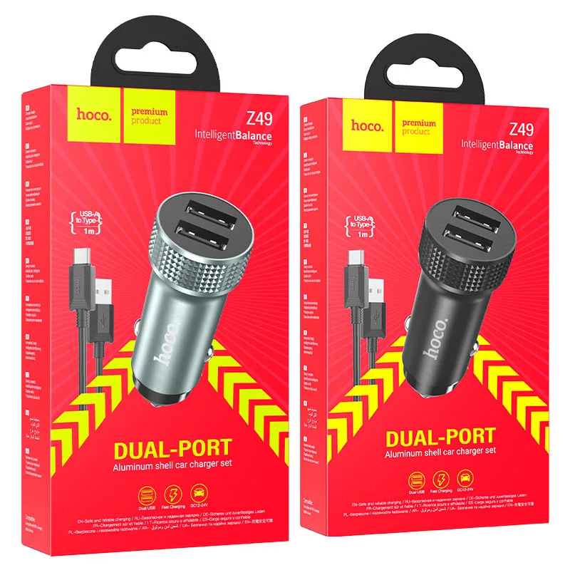 Hoco Z49 Level dual port car charger