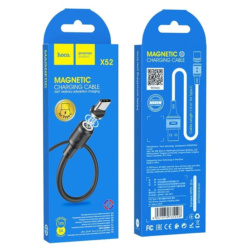 Hoco X52 Sereno magnetic charging cable for Type-C
