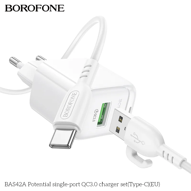 Borofone BAS42A Potential single-port QC3.0 charger(EU)