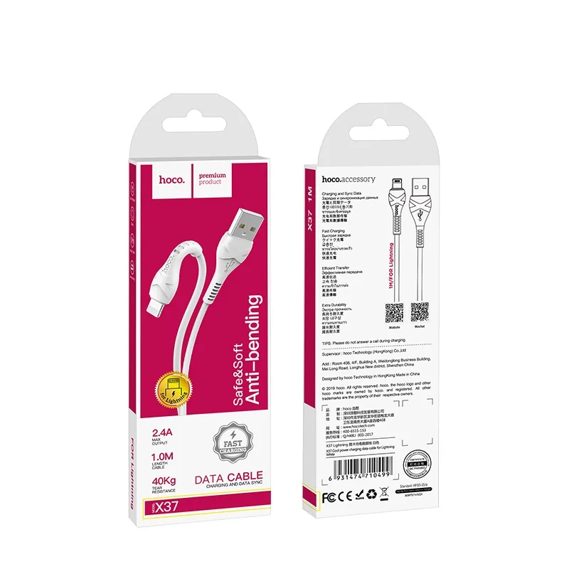 Hoco X37 Cool power PD charging data cable iP