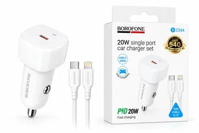 Borofone BZ34A Cloud single port PD20W car charger white