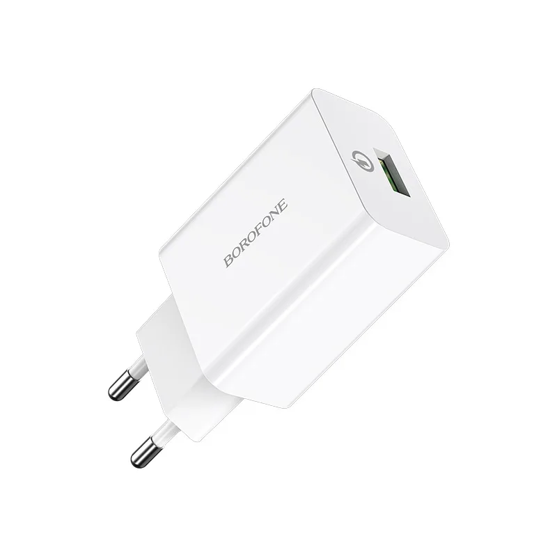 Borofone BA102A Pudding single port QC3.0 charger(EU) white