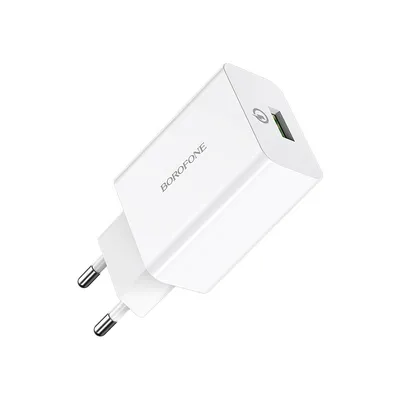 Borofone BA102A Pudding single port QC3.0 charger(EU) white