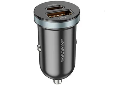 Borofone BZ22 Scenery dual port PD30W+QC3.0 car charger black