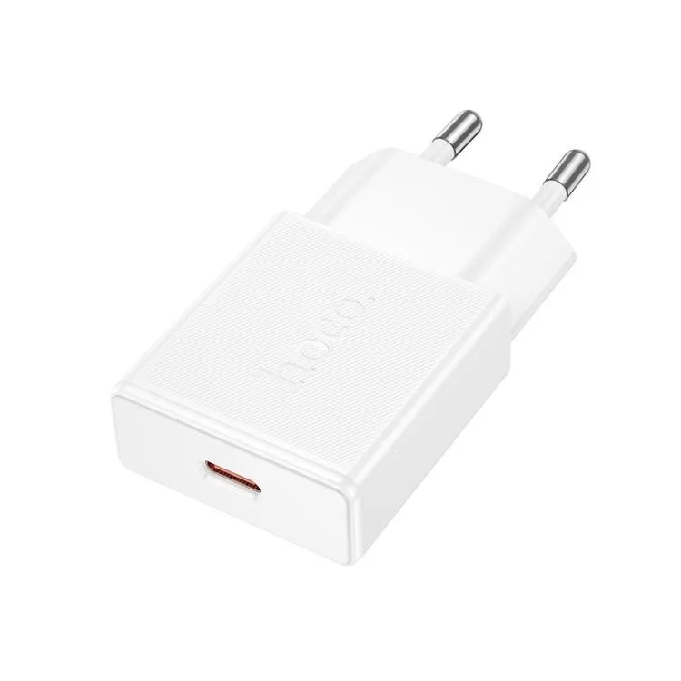Hoco N74 Speed single-port PD25W ultra-thin charger(EU) white
