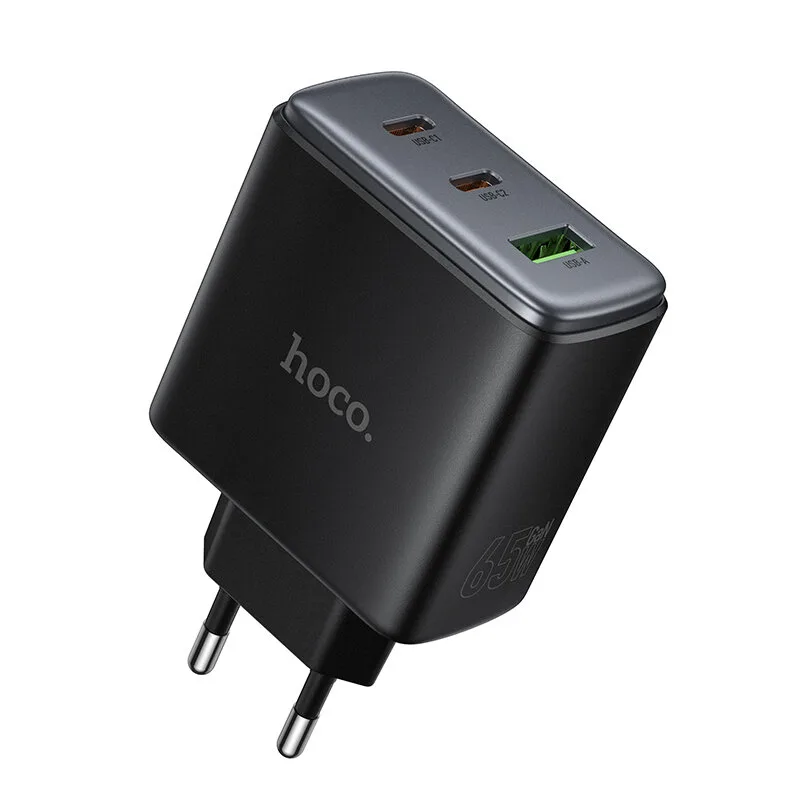 Hoco C160A Upgrade PD65W(2C1A) charger(EU) black
