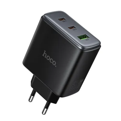 Hoco C160A Upgrade PD65W(2C1A) charger(EU) black