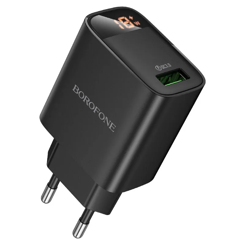 Borofone BA96A Ilustre PD20W+QC3.0 charger with digital display(EU) black