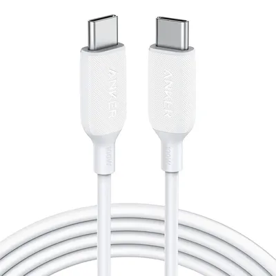 Anker 543 100w USB-C to USB-C Cable 6ft White