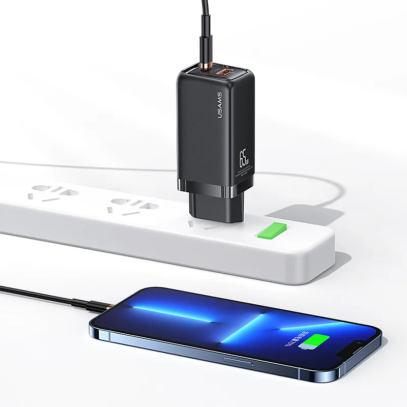 T47 65W Dual Ports Super Si fast Charger EU ES-CC153