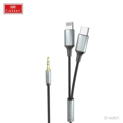 Earldom Aux Lighting USb-C To 3.5MM Aux Audio AUX71