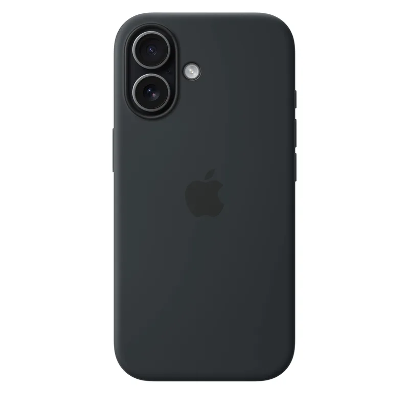 სილიკონის ქეისი შავი iPhone 17-ისთვის