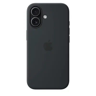 სილიკონის ქეისი შავი iPhone 17-ისთვის